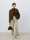 High-Waist Straight-Leg Jeans（Z089）