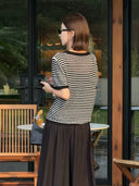 Textured Striped Versatile Top（Z1975）