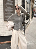 Double Zip Fine Knit Cardigan（Z3506）