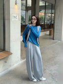 Back Elastic Waist Drapey Pants（Z3662）