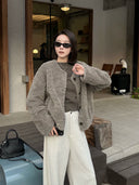 Crew Neck Soft Textured Jacket（Z3758）