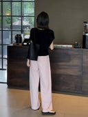Soft Elastic Waist Casual Trousers（Z3102）