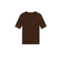 เสื้อยืดแขนสั้นผ้าถักลายร่องใหญ่ (Z3474)
