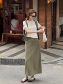 Frayed Hem Denim Skirt（Z3113）