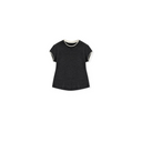 Crew Neck Colorblock Cap-Sleeve T-Shirt