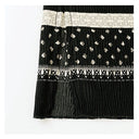 Diamond Pattern Color Block Midi Skirt（Z3293）
