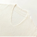 Ribbed V-Neck Slim Knit Vest（Z2087）