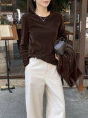 Elegant Velvet Long Sleeve Top（Z3620）