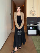 Elastic Waist Asymmetric Hem Skirt（Z3189）