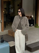 Crew Neck Soft Textured Jacket（Z3758）