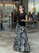 Floral with Elastic Waist Skirt（Z1950）