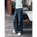 Side Seam Structured Wide Leg Jeans（Z3553）