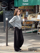 Hooded Waffle Knit Cardigan（Z3499）