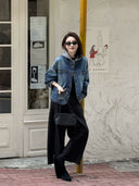Detachable Hood Denim Jacket（Z3708）