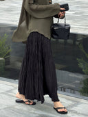 Elastic Waist Ruched Skirt（Z3287）