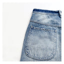 Soft Frayed Hem Denim Jeans（Z3128）