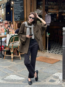 Drawstring Cinched Waist Casual Trench Coat（Z3454）
