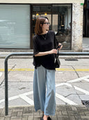 Irregular Hem Cape-Style French Top（Z3455）