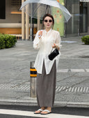 Relaxed Adjustable Side Button Casual Shirt（Z3390）