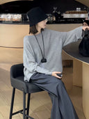 Vintage Rolled Hem Knit Top（Z2365）