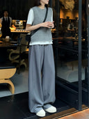 Side Seam 3D Effect Casual Pants