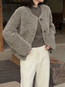 Crew Neck Soft Textured Jacket（Z3758）
