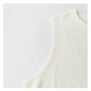 Rolled-Edge Neck Knit Vest（Z3118）