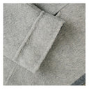 เสื้อโค้ทขนสัตว์มีฮู้ดลายคัลเลอร์บล็อก (Z3559)