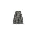Elastic Waist Striped Patchwork A-Line Skirt