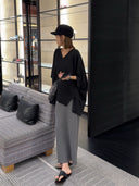 Slim Silhouette Elastic Waist Skirt（Z3106）