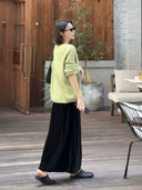 Elegant Elastic-Waist Skirt（Z2525）
