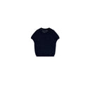 Custom Mixed-Fiber Round-Neck Knit Top
