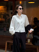 Vintage Collared Loose Fit Shirt（Z2420）