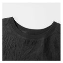 เสื้อท็อปเนื้อสัมผัสนุ่ม ชายเสื้อแต่งแผง (Z3433)