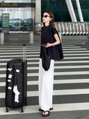 เสื้อท่อนบนสไตล์ญี่ปุ่นมินิมอลแบบสบาย (Z2242)