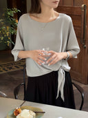Heavyweight Bias-Cut Waist-Tie Top（Z2224）