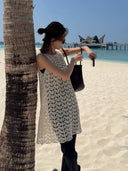 Intricate Crochet Openwork Knit Vest（Z2988）