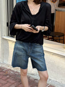 Drawstring Cinched Waist Chic Hoodie（Z3457）