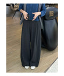 Pleated Wool Blend Wide Leg Pants（Z3719）
