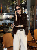 Áo khoác gile cổ đứng, gấu áo bo chun (Z3623)