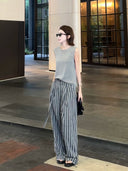 Striped Wide-Leg Pants（Z2004）