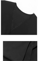 เสื้อท่อนบนคอวีผสมลูกไม้ (Z2167)