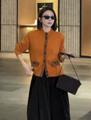 Contrast Pocket Knit Cardigan（Z2578）