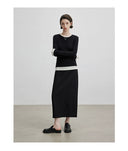 Colorblock Slim Long Sleeve Top（Z1576）