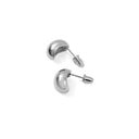 Vintage Versatile Silver Nugget Stud Earrings