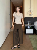 Structured Seam Cropped Pants（Z3195）