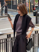 Crew Neck Lightweight Knit Top（Z2353）