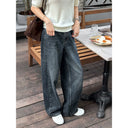 Side Seam Structured Wide Leg Jeans（Z3553）