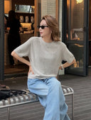 ネック テクスチャードニットトップ（Z3079）