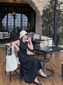 Spliced design dress (AM575)